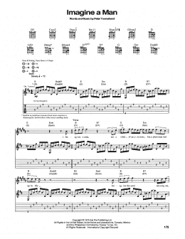 page one of Imagine a Man (Guitar Tab)