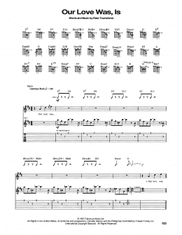 page one of Our Love Was, Is (Guitar Tab)