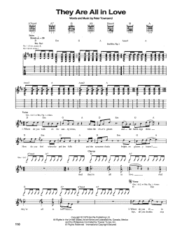 page one of They Are All In Love (Guitar Tab)