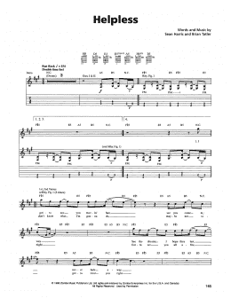 page one of Helpless (Guitar Tab)