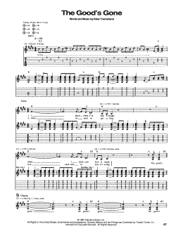 page one of The Good's Gone (Guitar Tab)