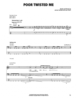 page one of Poor Twisted Me (Bass Guitar Tab)