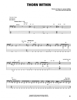page one of The Thorn Within (Bass Guitar Tab)