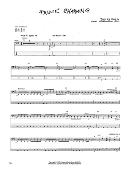 page one of Prince Charming (Bass Guitar Tab)