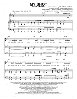 page one of My Shot (from Hamilton) (Piano & Vocal)