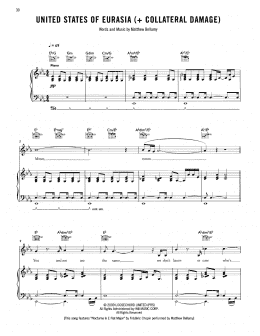 page one of United States Of Eurasia (+ Collateral Damage) (Guitar Tab)