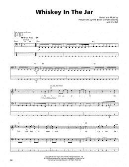 page one of Whiskey In The Jar (Bass Guitar Tab)