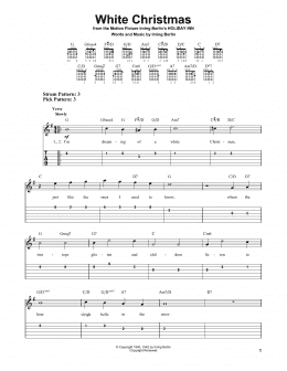 page one of White Christmas (Easy Guitar Tab)