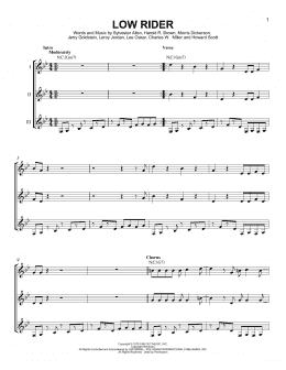 page one of Low Rider (Guitar Ensemble)