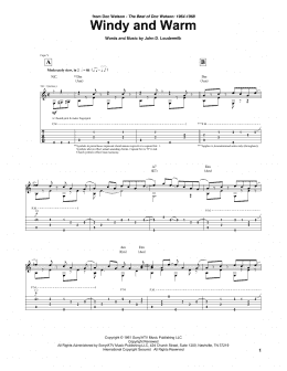 page one of Windy And Warm (Guitar Tab)