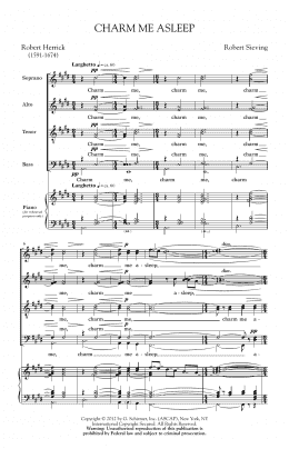 page one of Charm Me Asleep (SATB Choir)