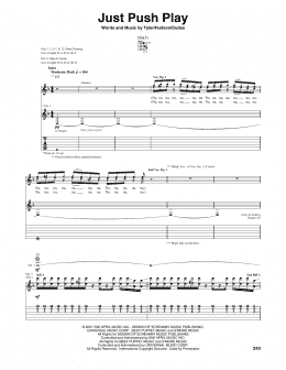 page one of Just Push Play (Guitar Tab)