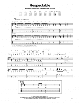 page one of Respectable (Guitar Tab)