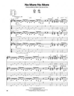 page one of No More No More (Guitar Tab)