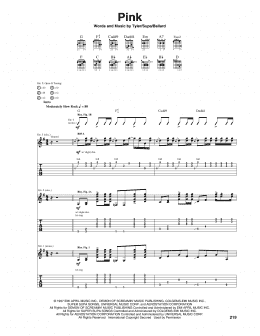 page one of Pink (Guitar Tab)
