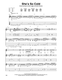 page one of She's So Cold (Guitar Tab)