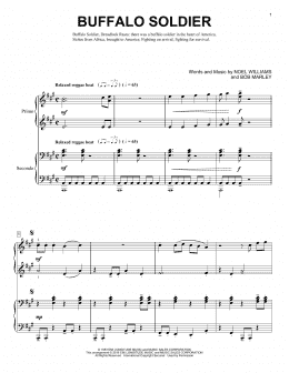 page one of Buffalo Soldier (Piano Duet)