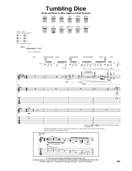 page one of Tumbling Dice (Guitar Tab)