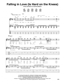 page one of Falling In Love (Is Hard On The Knees) (Guitar Tab)
