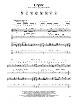 page one of Cryin' (Guitar Tab)