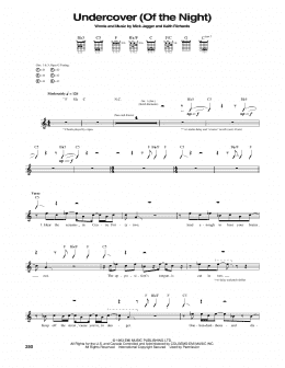 page one of Undercover (Of The Night) (Guitar Tab)