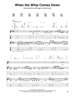 page one of When The Whip Comes Down (Guitar Tab)