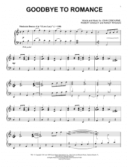 page one of Goodbye To Romance [Jazz version] (Piano Solo)