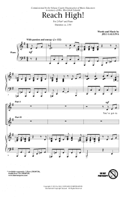 page one of Reach High! (2-Part Choir)