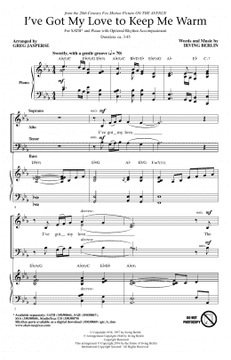page one of I've Got My Love To Keep Me Warm (SATB Choir)