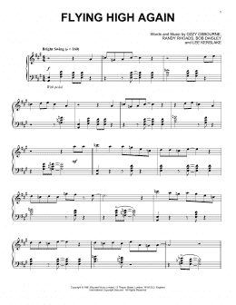 page one of Flying High Again [Jazz version] (Piano Solo)