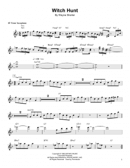 page one of Witch Hunt (Tenor Sax Transcription)