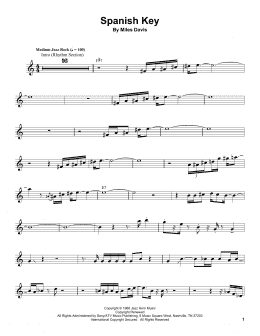 page one of Spanish Key (Trumpet Transcription)