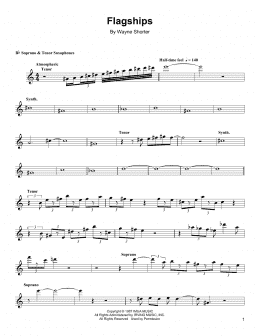 page one of Flagships (Soprano Sax Transcription)