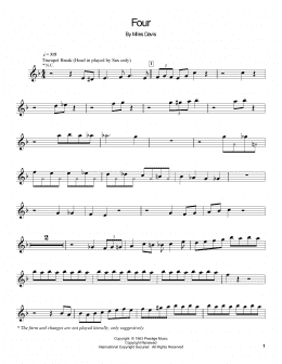 page one of Four (Trumpet Transcription)