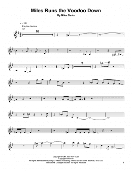 page one of Miles Runs The Voodoo Down (Trumpet Transcription)