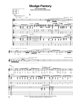 page one of Sludge Factory (Guitar Tab)