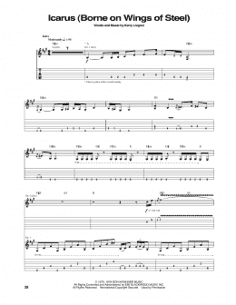 page one of Icarus (Borne On Wings Of Steel) (Guitar Tab)
