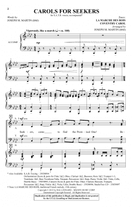 page one of Carols For Seekers (SATB Choir)