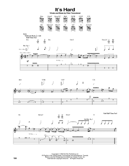 page one of It's Hard (Guitar Tab)