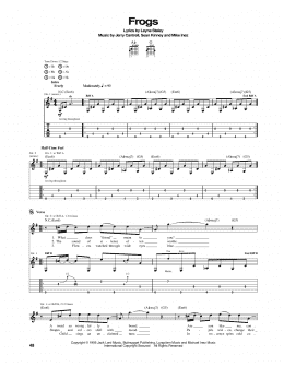 page one of Frogs (Guitar Tab)