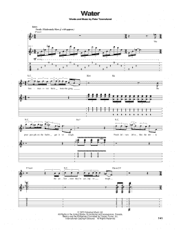 page one of Water (Guitar Tab)