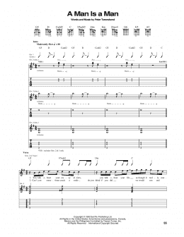 page one of A Man Is A Man (Guitar Tab)