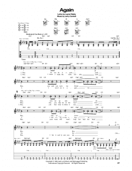 page one of Again (Guitar Tab)