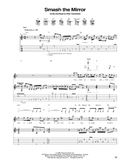page one of Smash The Mirror (Guitar Tab)