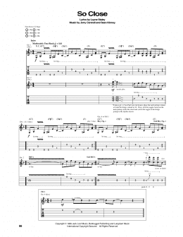page one of So Close (Guitar Tab)