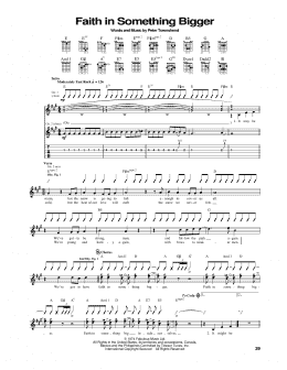 page one of Faith In Something Bigger (Guitar Tab)