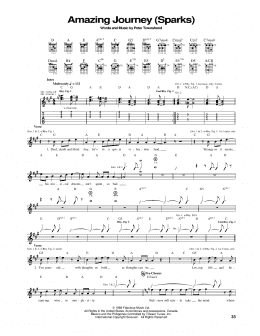 page one of Amazing Journey (Guitar Tab)
