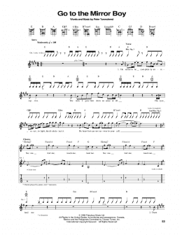 page one of Go To The Mirror Boy (Guitar Tab)