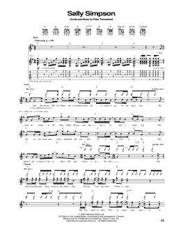 page one of Sally Simpson (Guitar Tab)