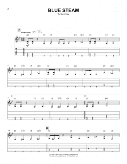 page one of Blue Steam (Easy Guitar Tab)